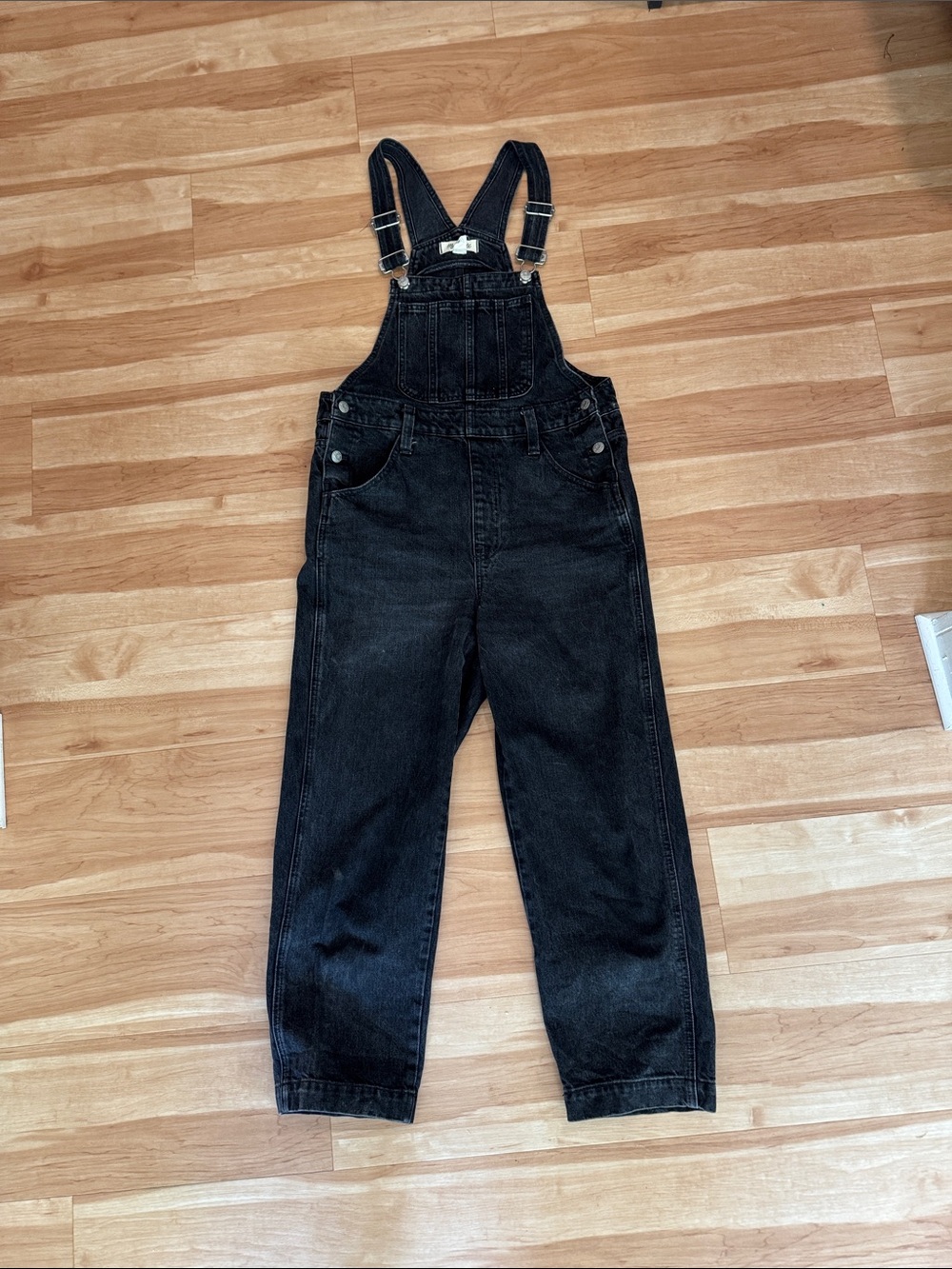 Madewell Black Denim Overalls